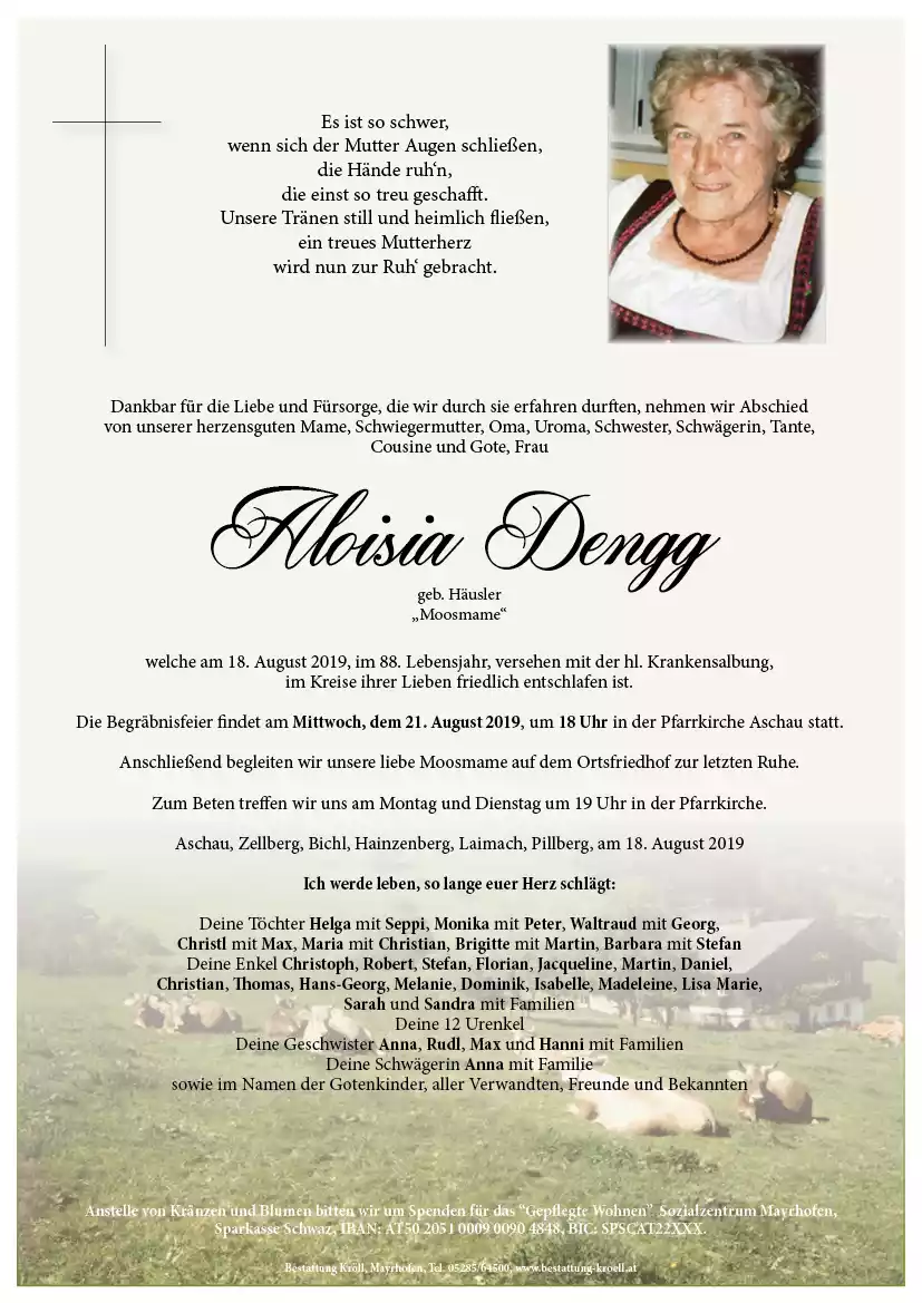 Parte von Aloisia Dengg